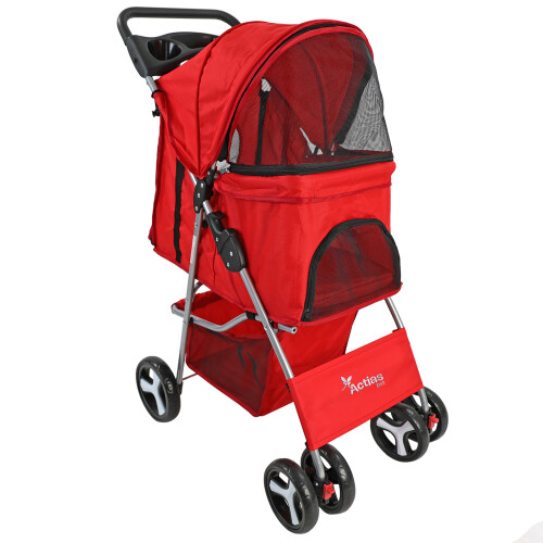 Actiaspet Pet Stroller Pram Pushchair in Red 2
