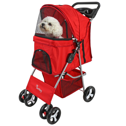 Actiaspet Pet Stroller Pram Pushchair in Red