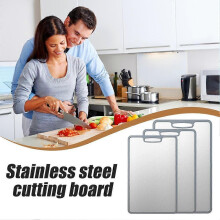 (A) Lightweight Superior Unique Fashionable Board Cutting Silicone Antibacterial Steel Household Tpe Use Stainless Edging