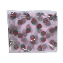 (Purple) Strawberry Theme Birthday Table Runner Strawberry Birthday Decoration Mesh