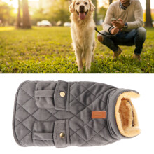 S Warm Dog Jacket Flannel Polyester Windproof Coat