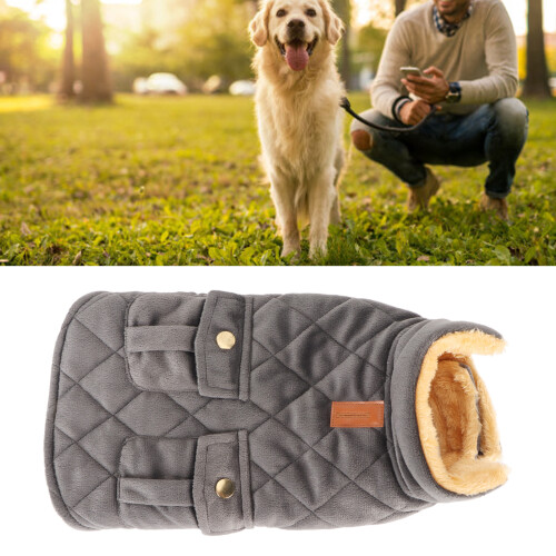 S Warm Dog Jacket Flannel Polyester Windproof Coat