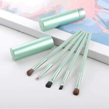 Travel Portable Mini Eye Makeup Brush Set Beauty Brush Tool 5 Pieces (Black) - DD01