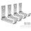 4 PCS Folding Aluminum Alloy Wall Mounted Coat Hook, Foldable Multifunction Hanger(Silver) - DD0 1