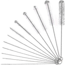 (White) Cleaning Brushes, 12 Piece Set 24 Cm Long Brushes, Bottle Cleaning Brushes - RiRi