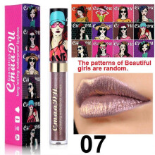 (Blue) Beautiful girl lip gloss lipstick metal lip glaze futuristic stage makeup 3.5ML