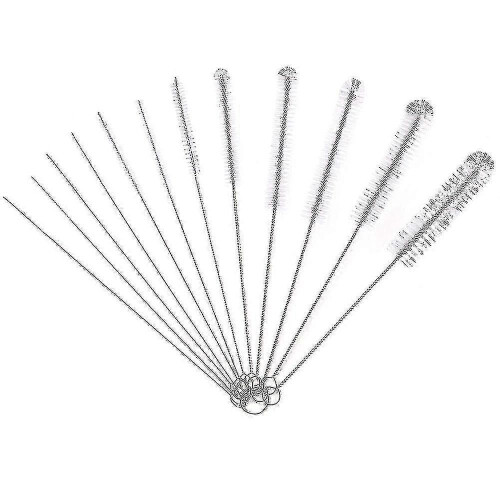 (White)Cleaning Brushes, 12 Piece Set 24 Cm Long Brushes, Bottle Cleaning Brushes - RiRi 1