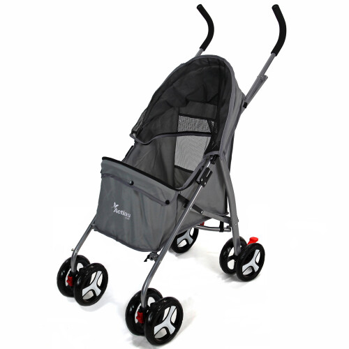 Actiaspet Grey Pet Stroller Foldable Dog Cat Pushchair 1