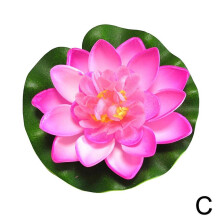(Pink) 10cm Artificial Lotu s Garden/Fish Tank Decor Pray for Love, Peace& Prosperity