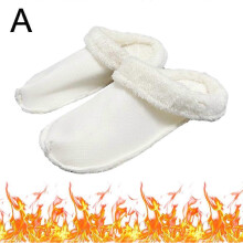 (White 40) Trendy 1 Pair Fuzzy Shoe Insoles Liner Inserts，Unisex Slippers Replacement Winter Premium Quality Portable