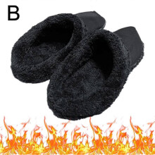 (Black 31) Trendy 1 Pair Fuzzy Shoe Insoles Liner Inserts,Unisex Slippers Replacement Winter Premium Quality Portable