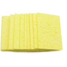 Iron Cleaning Sponge Replacement,solder Tip Welding Clean Pads,rectangle,yellow,51mmx35mm,pack Of 10 - DD