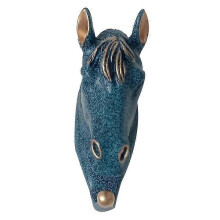 (Style F, Multicolor) Horse Head Resin Hook Animal Clothes Hanger Wall Decoration for Hallway Cloakroom
