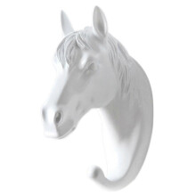 (Style A, Multicolor) Horse Head Resin Hook Animal Clothes Hanger Wall Decoration for Hallway Cloakroom