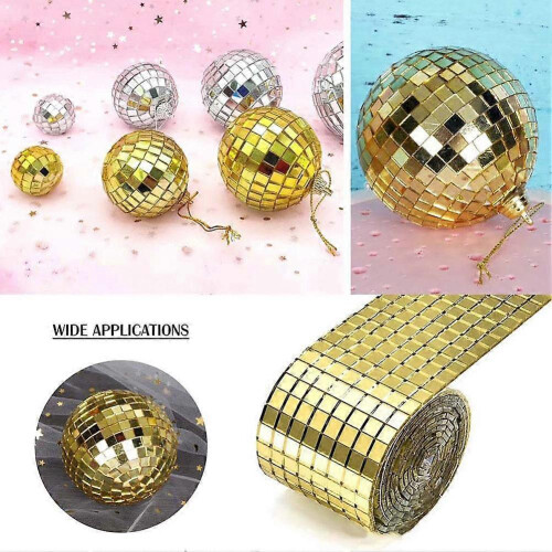 (Golden) Self Adhesive Mosaic Three-dimensional Acrylic Wall Sticker Creative Decora 1