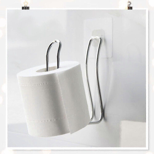 Kitchen Roll Holder No Drilling with Damping Effect with Hook Wall Mounted Hanging Roll Paper Holder - DD 2
