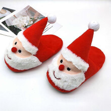(35 38)Christmaswinter Shoes Newborn Plush Warm Snow Boots Christmas Santa Soft Soled Toddler Shoes - RIpj