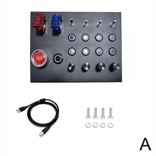 (Control Box) Simulation Racing Classic Hub Center Euro Truck Instrument Control Box USB Box Button 1