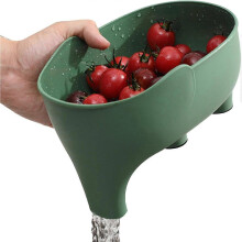 (Green)Sink Strainer, Elephant Drain Basket, Multifunctional Dish Drainer, Sink Filter For Kitchen Sink, Drain Basket For Kitchen Sink