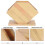 1pc Desktop Tissue Holder Bamboo Rack Coffee - DD 2