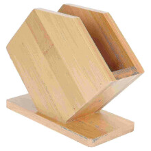 1pc Desktop Tissue Holder Bamboo Rack Coffee - DD