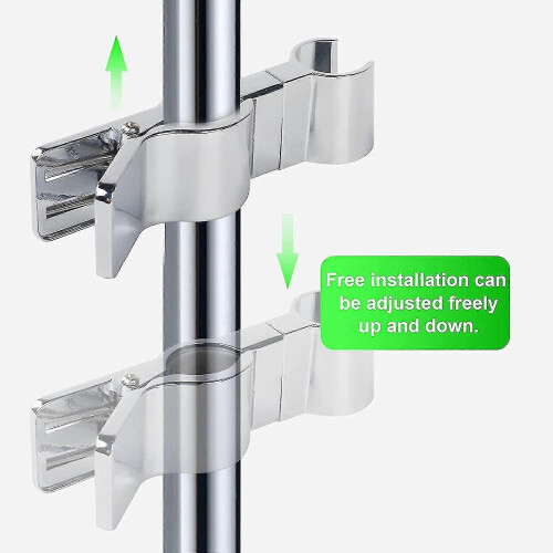 18-25mm Universal Shower Head Holder Replacement Shower Holder Bracket Abs Chrome No Drilling Adjustable 1