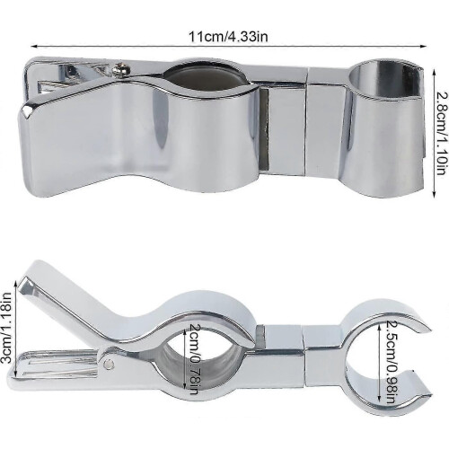 18-25mm Universal Shower Head Holder Replacement Shower Holder Bracket Abs Chrome No Drilling Adjustable 2