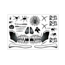 (A) High Quality Halloween Temporary Tattoos Body Tattoo Sticker Skull Fake Waterproof User-friendly Trendy