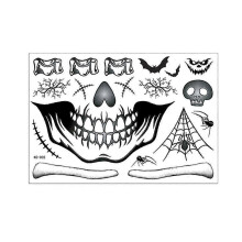 (B) High Quality Halloween Temporary Tattoos Body Tattoo Sticker Skull Fake Waterproof User-friendly Trendy