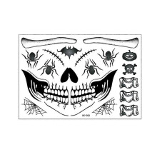 (C) High Quality Halloween Temporary Tattoos Body Tattoo Sticker Skull Fake Waterproof User-friendly Trendy