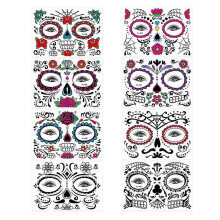 (H) High Quality Halloween Temporary Tattoos Body Tattoo Sticker Skull Fake Waterproof User-friendly Trendy