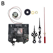 (Set B) Quartz Clock Movement Mechanism, with Hands Silent Music Box Mechanism Kits Exceptional Versatile Sleek