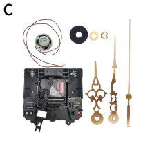(Set C) Quartz Clock Movement Mechanism, with Hands Silent Music Box Mechanism Kits Exceptional Versatile Sleek