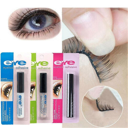 (Green)False Eyelash Glue Waterproof Black White Transparent Quick Dry Eyelashes 2