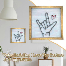 For Daily Classic You Gesture Frame Day Love Decorative Use 3D Premium Effective Valentine's I Compact Classic