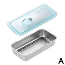 (Single grid) Smooth Sleek Unique Office Ergonomic for Box Storage Plastic Steel Food Stainless Freshness With Superior Suitable Lid
