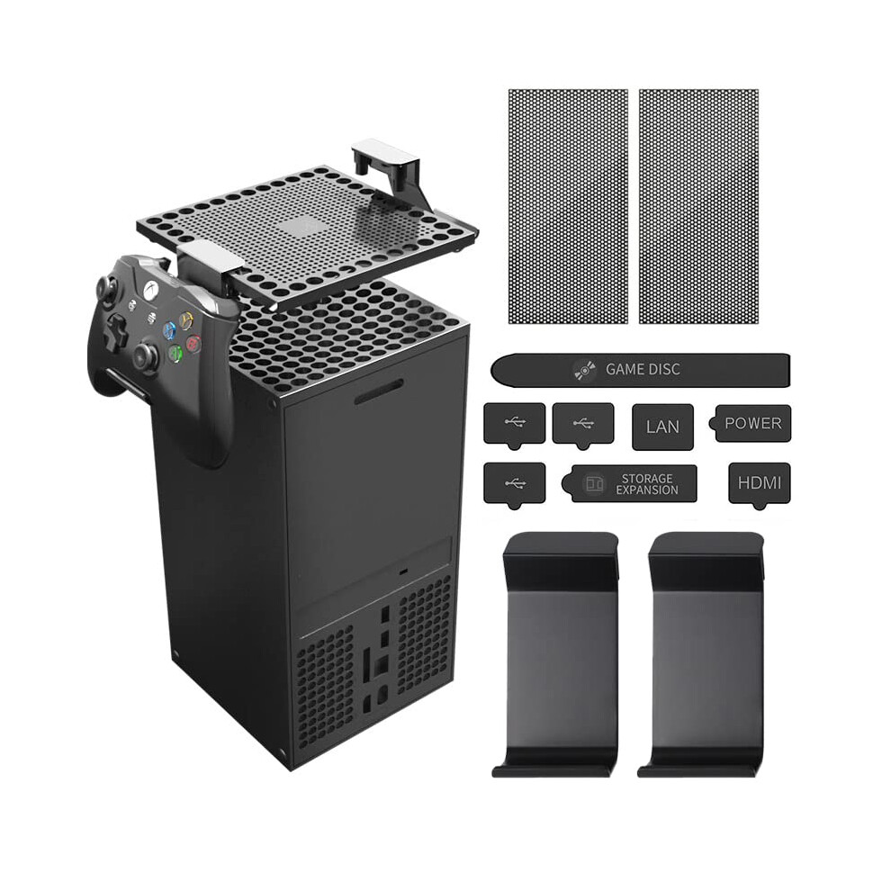 Dust Cover For Xbox Series X With Dual Headset And Controller Holder, Filters And Silicone Dust Plugs 9092120275438