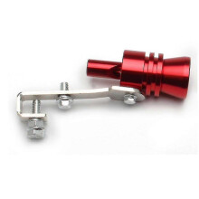 (L, Red) Car Modified Exhaust Pipe, Turbo Imitating Sound Generator, Turbo Whistle, Motorcycle Accessories