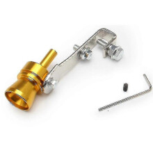 (M, Gold) Car Modified Exhaust Pipe, Turbo Imitating Sound Generator, Turbo Whistle, Motorcycle Accessories