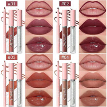 (A) 3 in Durable Lip Color Lip Lipliner Color Gloss Sets & Lip & Lip 1 Set 3pcs/ Oil