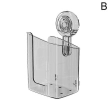 (Gray) Classic Reliable Stable Suction Cup Toilet Paper Holder Removable Wall Mounted Tissue Rack Portable Long-lasting