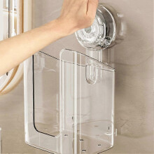 (Transparently) Classic Reliable Stable Suction Cup Toilet Paper Holder Removable Wall Mounted Tissue Rack Portable Long-lasting