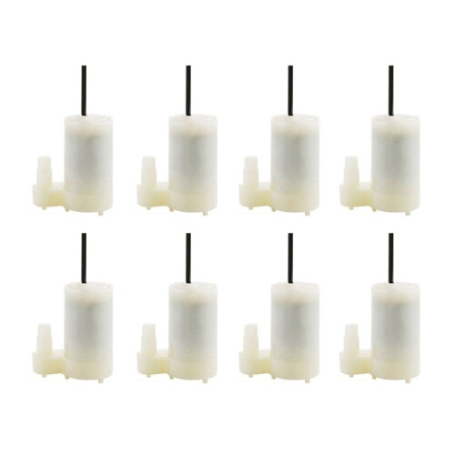 8pcs White Silent  Submersible Pump for DC3V 5V for Computer Water Cooling USB Powered Vertical