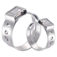 35pcs 3/4 Inch PEX Clamps, Stainless Steel Pex Crimping Ring, Single Ear Hose Clamp for Pex Pipe Fitting Connections