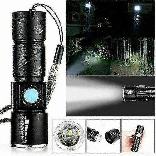 Flashlight  Led Flashlight  Scuba Flashlight - Aluminum Alloy Rechargeable Flashlight  Bright Flashlight for Hiking, Trekking