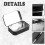 6 PCS Small Storage Box with Lid Rectangular Small Tin Boxes Metal Box with Lid Small Tin Box for Home Storage Black 4
