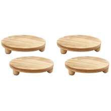 4X Tabellone Rialzato Piedistallo Rotondo Tabellone nel Legno Piedistallo Supporto Piedistallo per Fiori per Esposizione Interna Ed Esterna