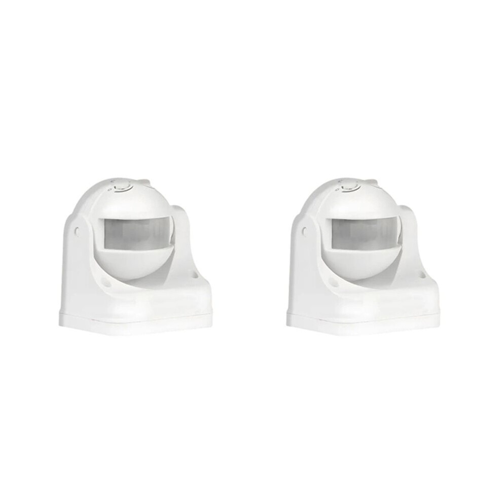 2X Infrared Motion Sensor Wall-Mounted 1200W, For To 12M, Ip44 - For Home Lighting Control 6033983393375