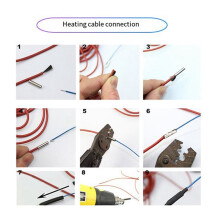 2X 12K HEAT 50M 12K 33Ω/M Carbon Fiber Heating Cable 3MM Floor Warming Wire High Temperature Silicone Heating Cable