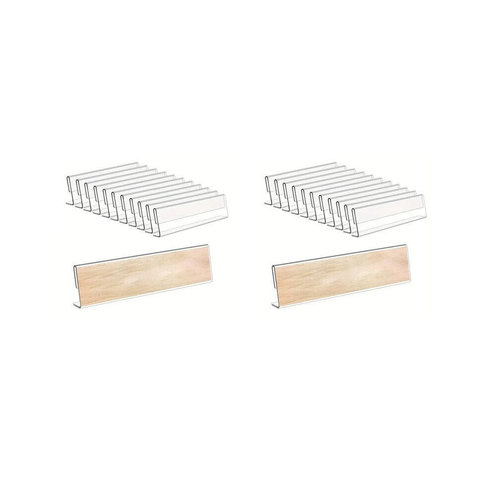 24 Pack Acrylic Desk Name Plate Holder, Clear Small 2X8 Double Sided Display Sign Holder Acrylic Name Tent Holders 4714131096431